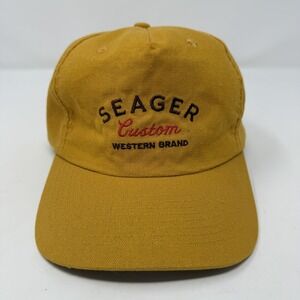 Seager Hat Cap Snapback Yellow Hemp Western Brand Mens One Size Embroidered